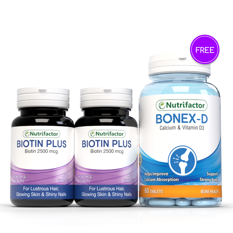 2 Biotin + Free Bonex-D ( 60 Tabs )