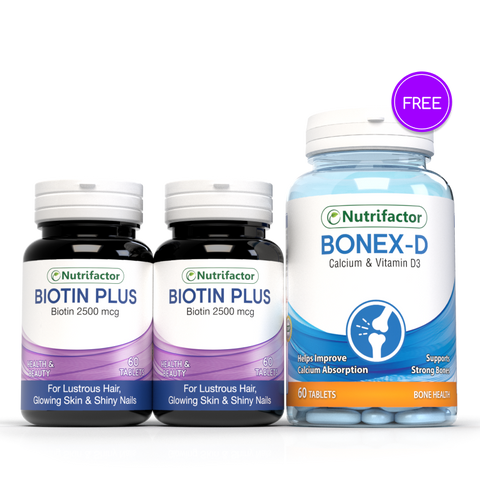 2 Biotin + Free Bonex-D ( 60 Tabs )