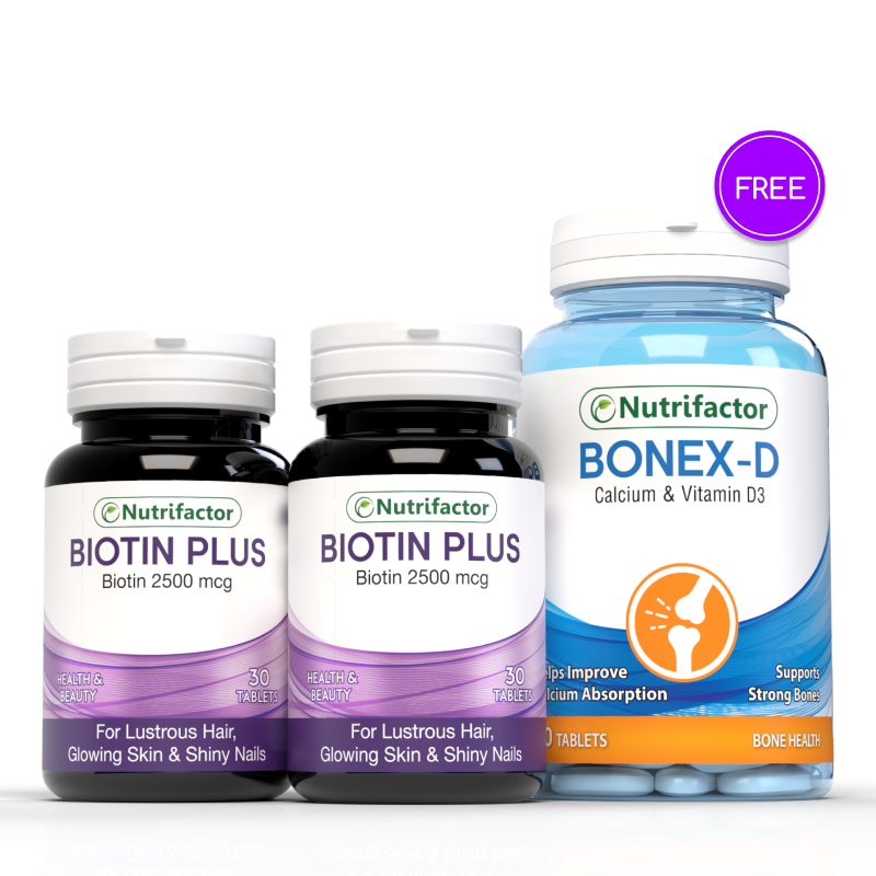 2 Biotin + Free Bonex-D ( 30 Tabs )