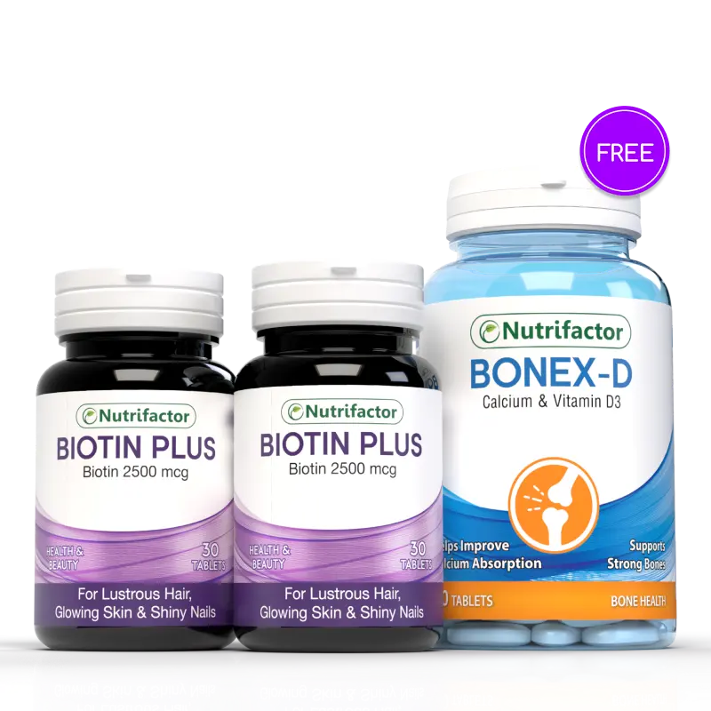 2 Biotin + Free Bonex-D ( 30 Tabs )