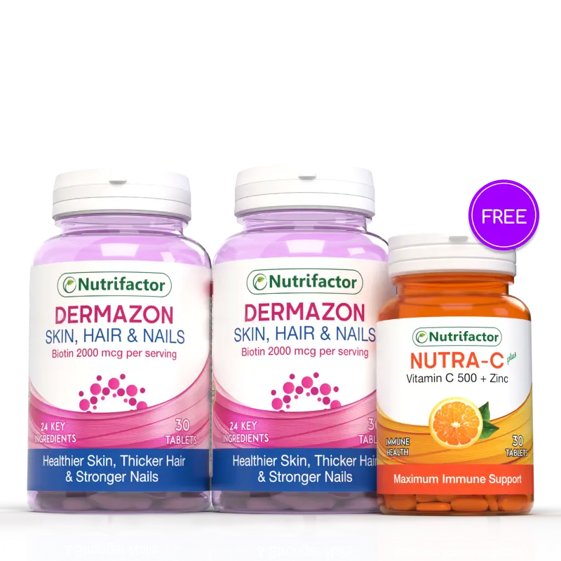 2 Dermazon + Free Nutra-C Plus Offer