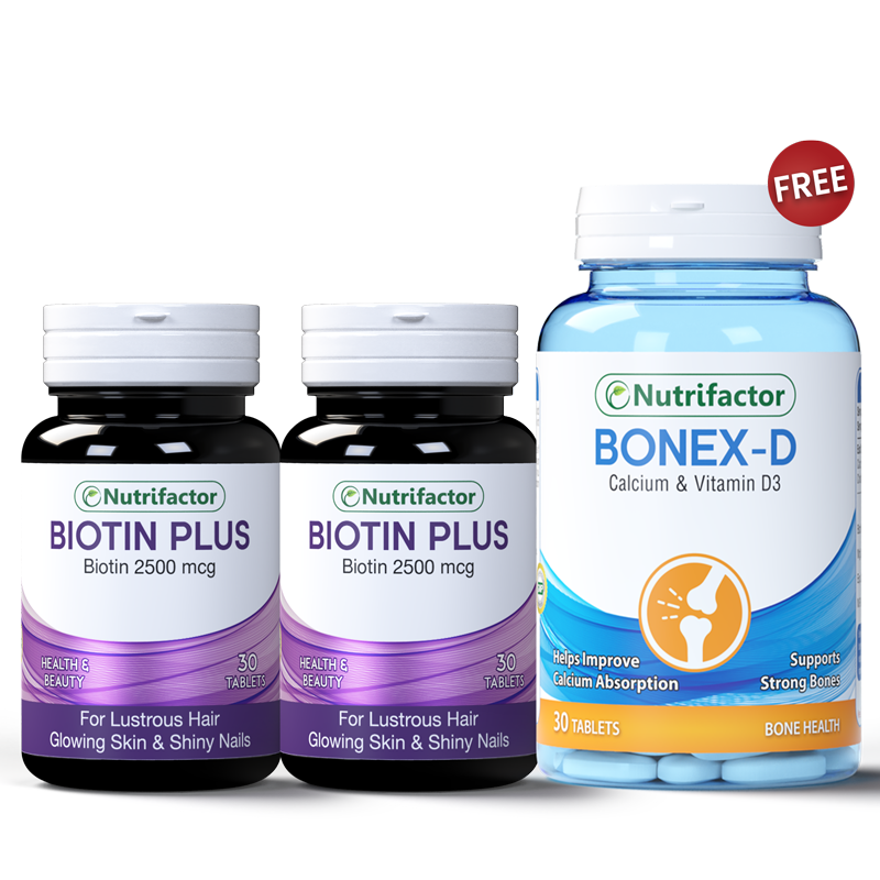 2 Biotin + Free Bonex-D ( 30 Tabs )