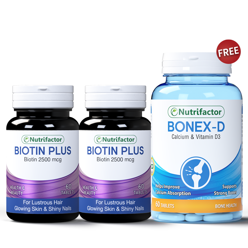 2 Biotin + Free Bonex-D ( 60 Tabs )