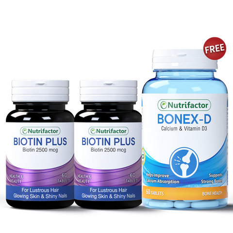 2 Biotin + Free Bonex-D ( 60 Tabs )