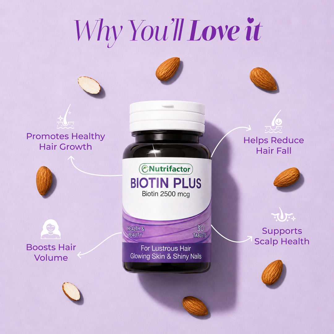 nutrifactor glutathione 500mg Biotin Plus | Best Biotin Tablets for Hair Growth in Pakistan