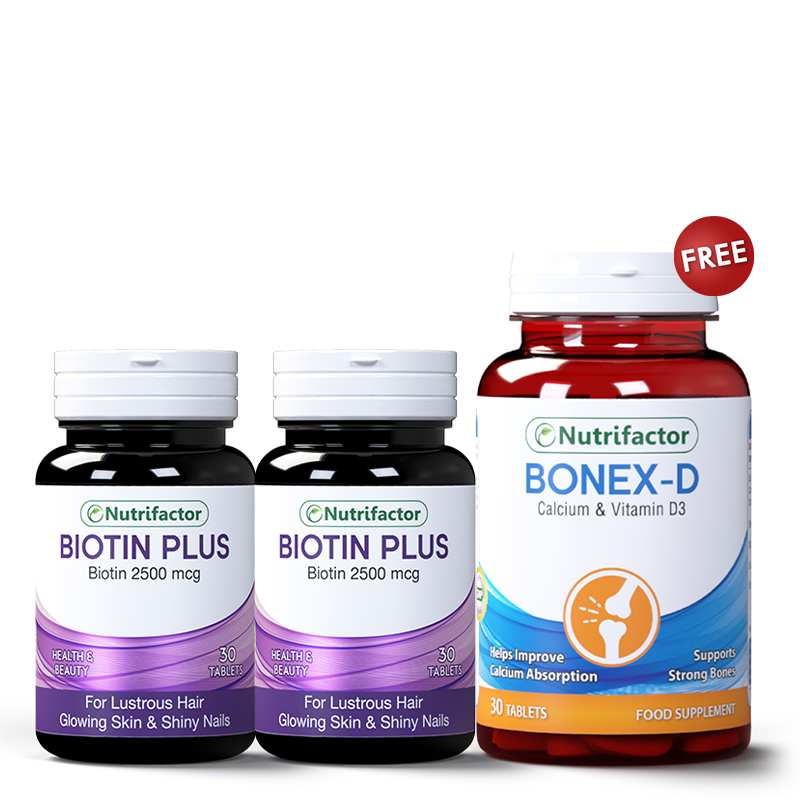 2 Biotin + Free Bonex-D ( 30 Tabs )