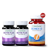 2 Biotin + Free Bonex-D ( 30 Tabs )