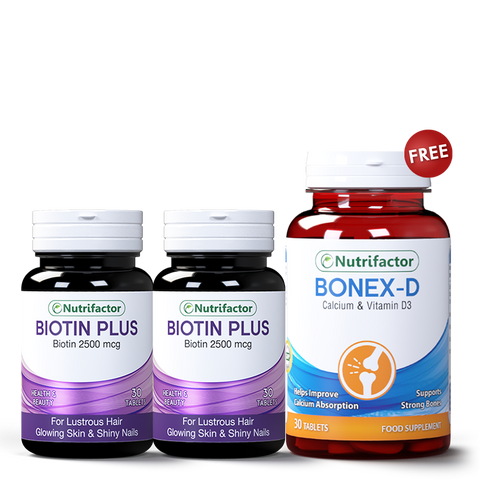 2 Biotin + Free Bonex-D ( 30 Tabs )