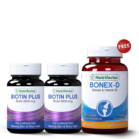 2 Biotin + Free Bonex-D ( 60 Tabs )