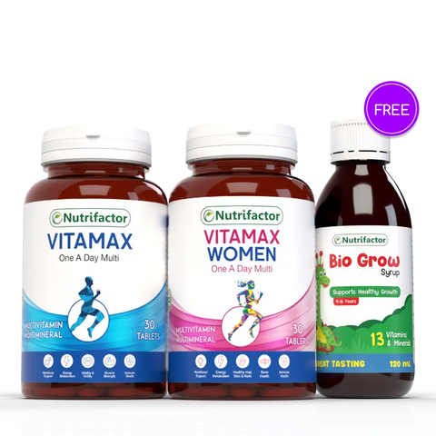 Family Pack (Vitamax + Free Biogrow Syrup) 30