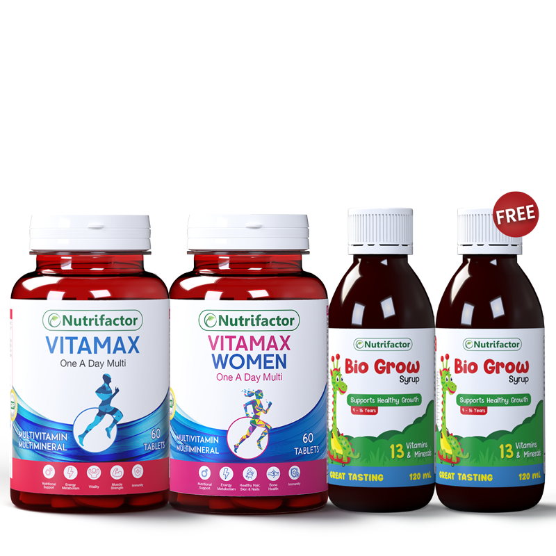 Family Pack (Vitamax + Free Biogrow Syrup)