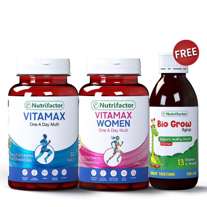 Family Pack (Vitamax 30 Tablets +1 Free Bio grow)