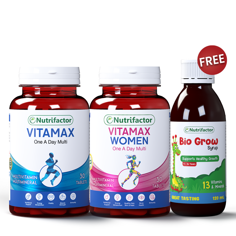 Family Pack (Vitamax + Free Biogrow Syrup)