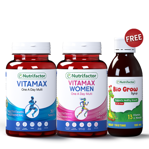 Family Pack (Vitamax + Free Biogrow Syrup)