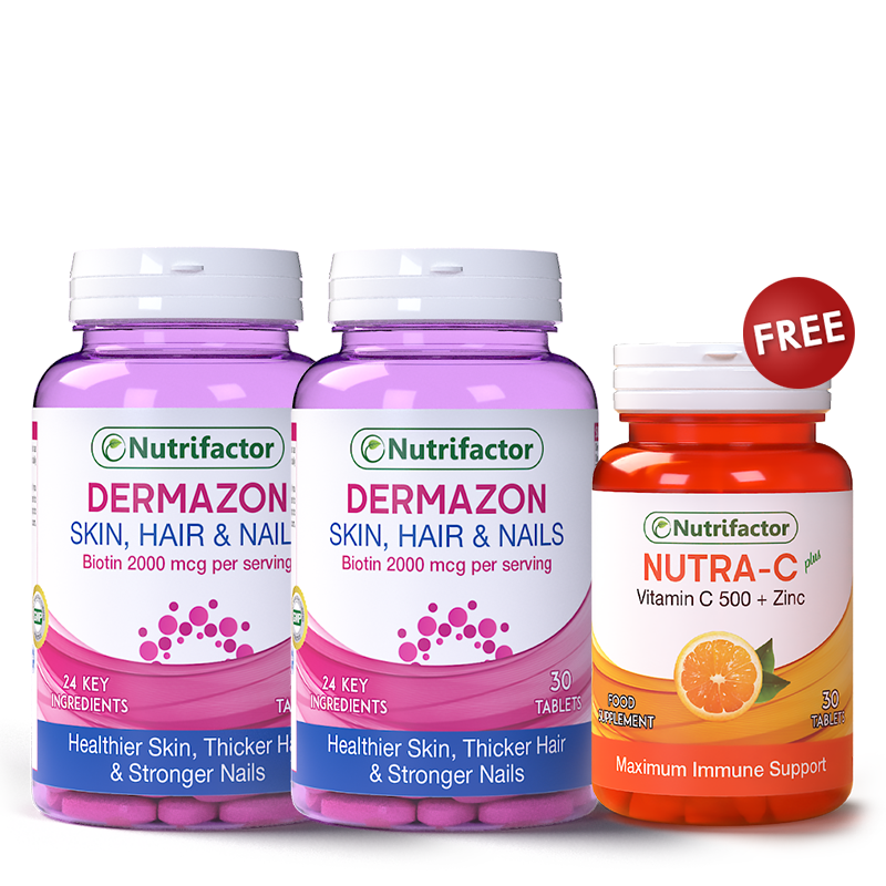 2 Dermazon + Free Nutra-C Plus Offer